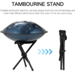 10 Notes Blue Solid Color Handpan Drum Steel Percussion Instrument - Image 6