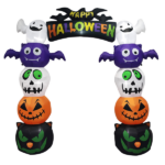 Replace 5233203 8.2 FT Cute Halloween Inflatables Pumpkin Archway Outdoor Decoration, Giant Blow up Yard Arch Decorations with Built-in LED Lights for Holiday Party Front Yard Lawn Garden Decor - Image 14