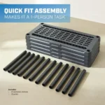 Black Plastic 4-Tier Shelf 36" W x 18" D x 53" H, Up to 600 lb Total Capacity(Shipment from Walmart) - Image 4