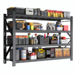 Heavy Duty Garage Shelving Units 70.1"H"71"W 24"D, 4-Tier Steel Adjustable Metal Storage Shelves,6000 lbs Industrial Rack for Garage Organization,Basement,Warehouse,Workshop,Utility Shelving for Tools - Image 9