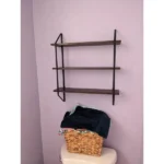 3-Tier 20"W Wood Bracket Shelves, Walnut (Shipment from Walmart) - Image 4