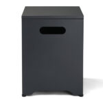 41*41*53.5cm Square Black Gas Storage Garden Iron Side Table