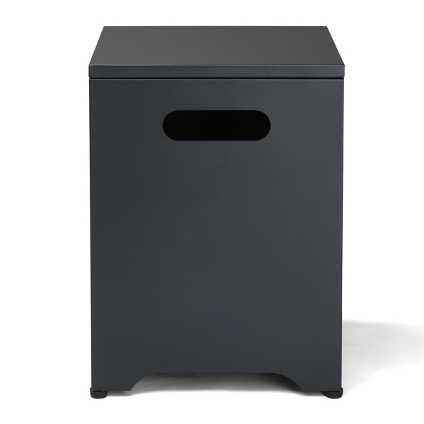 41*41*53.5cm Square Black Gas Storage Garden Iron Side Table