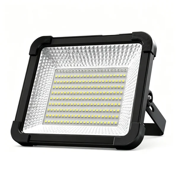 Portable LED Work Solar Light with Stepless Brightness Job Site Battery Rechargeable LED Floor Light for Emergency Worklight for Hurricane Daily Gift