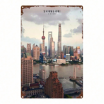 CIFbuy Vintage Shanghai Metal Sign 8x12 Inch, Retro Distressed Wall Art For Home Bar Cafe Garage, 2D Flat Decor Plaque 20x30cm TikTok, TikTok, Self-pickup Logiopics - Image 6