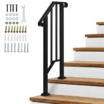 [Same Code 21862947 70638141]Artisasset Matte Black Outdoor 1st Tier Iron Handrail - Image 18