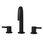 8-Inch Widespread Lavatory Faucet, 2-Handle 3-Hole with 360° Spout Vanity and Pop-Up Drain, Matte Black[Unable ship on weekends, TK/TEMU only for pickup, only TX10643 warehouse supports GOFO] - Image 2