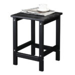 36*36*47cm Single Layer Square HDPE Side Table Black - Image 10