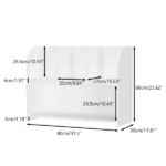 Kids Bookcase,Storage Book Shelf,Storage Display,Toy Organize with 4 Compartments for Living Room,Playroom,White (Shipment from Walmart) - Image 3