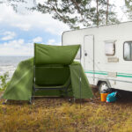 Collapsible camping tent with an integrated cot - Image 25