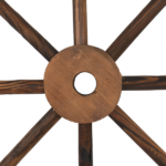 [Same Code 95885929]2pcs 24-Inch Old Western Style Garden Art Wall Decor Wooden Wagon Wheel Brown - Image 10