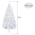 7FT Iron Leg White Christmas Tree with 950 Branches - Image 10