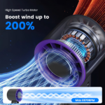 100 Speed Handheld Cooling Fan with Superconducting Ice Pack, 3000mAh Rechargeable Portable Mini Air Cooler with LCD Display for Summer Outdoor Travel - Image 4