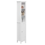 66.92" Tall Bathroom Storage Cabinet with Adjustable Shelves,1 Doors Freestanding Cabinet with Anti-Tip, Open compartments, for Home, Small Spaces, Bathroom,Kitchen, Living Room, White - Image 6