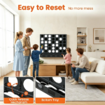 Black Large Wall-Mounted 4-to-Score Connect Four Game with Full Wall Mount Hardware, Fast Reset Mess-Free Design Fun Board Game for Kids Adults Indoor Entertainment & Wall Decoration - Image 4