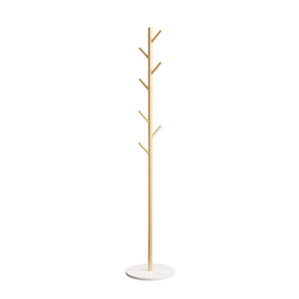 Clothing Rack, Golden Metal Freestanding Heavy Duty Clothes Rack with Marble Base, Multipurpose Garment Hanger for Bedroom, Hat, Scarf, Jacket