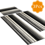Three-piece kitchen rug set, non-slip and washable, abstract pattern kitchen hallway rug, soft and comfortable, suitable for sinks, floors, entrances, hallways and bathrooms. - Image 4