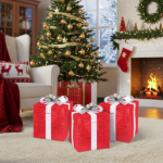 12in Motorized Pop-up Gift Box with Santa, Outdoor Christmas Decorations with Motor & 60 LED Lights, for Xmas Outdoor Holiday Indoor Decor Lighted Holiday Displays - Image 15