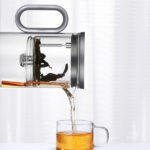 Heat-resistant glass teapot, magnetic switch, Gunmetal Grey 500mL - Image 2