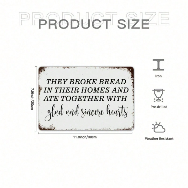 1771a70d-34b4-42cb-b50c-1583bbcc76b7.png CIFbuy Funny They Broke Bread Quote Metal Sign, Rustic Iron Tin Wall Art, Decor 8x12 Inch For Kitchen Bedroom QuoteikTok, QuoteikTok, Self-usckup Logiopom - Image 1