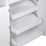 K&K 71" Tall Kitchen Pantry Cabinet with 3 Pull Out Cabinet Organizers, Farmhouse Embossed Texture Storage Cabinet with 6 Door Shelves, 2 Drawers, Freestanding Cupboard for Kitchen, Dining Room White - Image 11