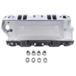 Aluminum Dual Plane Air Gap Intake Manifold For Small Block Chevy 262-400 1955-1986 - Image 7