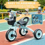 Blue 3-Wheel Toddler Tricycle: Kids Bike for Children 2-5 Years Old - Image 9