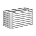 4×2×2 Ft Galvanized Steel Raised Garden Bed Outdoor Planter Box for Vegetables Herbs Flowers - Image 3