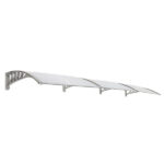 Same Code 87756300 HT-300 x 100 Household Application Door & Window Rain Cover Eaves Transparent Board & Gray Holder