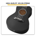 23in Linden wood body rosewood fingerboard ukulele, cotton bag, capo, strap, picks*2, tuner Strings Dust cloth - Image 5