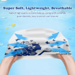 2pcs Silicone Swim Cap for Women Men, High Elasticity Comfortable Non-Slip Swimming Cap for Girls & Boys, Durable Waterproof Swim Hats for Long and Short Hair, Keep Hair Dry - Image 6