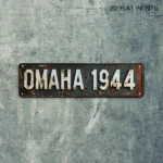 CIFbuy Vintage Military Aluminum Sign Omaha Beach WW2 Landmark Rustic Wall Decor For Garage Bar Man Cave (TikTok, temu pick-up service) - Image 4