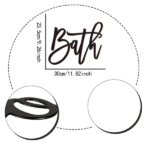 CIFbuy Modern Farmhouse Design Bath Sign: Bath Metal Word Wall Decor for Powder Rooms and Bathrooms. This Wall Sculpture Brings an Elegant and Timeless Appea(TikTok/temu self-pickup orders) - Image 6