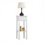 White 2-Pack 2-Tier Side Tables – Nightstand with Open Shelf - Image 3