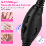 Portable Electric Nail Drill, Professional Nail File Kit for Acrylic, Gel Nails, Manicure Pedicure with Nail Drill Bits Sanding Bands Rose gold - Image 3