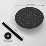 10" Matte Black Bathroom Luxury shower head,High Pressure Rain Shower Head, Ultra-Thin Showerhead 304 Stainless Steel - Image 4