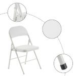 Old Code 33292149 4pcs Elegant Foldable Iron & PVC Chairs for Convention & Exhibition White - Image 23
