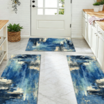 Washable kitchen floor mat set (3 pieces), non-slip long strip floor mat set, kitchen long strip floor mat, hallway/laundry room decorative carpet. - Image 6