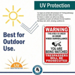 CIFbuy 24 Hour Video Surveillance Metal Sign Weatherproof Security Warning for Yard Indoor Outdoor Use (TikTok, temu pick-up service) - Image 7