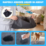 150 Pack Charcoal Dog Pee Pads 24"x24", 6-Layer Ultra Absorbent Pet Training Pads with Odor Control - Image 3