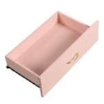 3-Drawer Chest with Faux Rose Gold Handles Drawer Dresser 22.05*12.99*25.98in Pink - Image 9