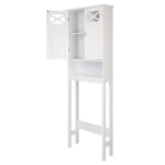 Double Door Fork Toilet Cabinet White - Image 13