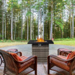 28-Inch Fire Table 50000 BTU Gas Firepit with Volcanic Stone Black - Image 15