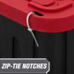 (2 pack)40 Gallon Extra Large Storage Bin with Snap Lid, Black and Red, Heavy Duty Plastic Storage Container (Shipment from Walmart) - Image 3