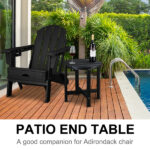 46*46*46cm Single Layer Round HDPE Side Table Black - Image 20
