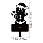 CIFbuy™ 2 pcs Gingerbread Man Metal Key Hooks Christmas Themed Wall Decor (TikTok, temu pick-up service) - Image 5