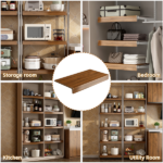 (24 INCH) 5 Pcs Wire Shelf Covers, Foamed PVC Wire Rack Covers for Removable Closet (Not Wood), Pantry Shelves for Cabinet Bathroom Kitchen Shelving Decoration ( WALNUT Color ) - Image 13
