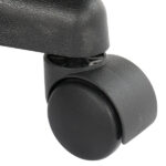 Round Stool Plastic Arch Feet Rotation Bar Stool Black - Image 9