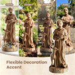 24.5" Saint Francis Statue with Built-in Bird Feeder Religious Garden Sculpture - Image 10