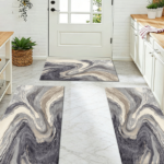 Three-piece kitchen rug set, non-slip and washable, abstract pattern kitchen hallway rug, soft and comfortable, suitable for sinks, floors, entrances, hallways and bathrooms. - Image 7